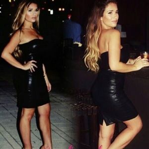 Kittenish Faux Leather Angelina Dress!